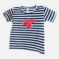 Striped t-shirt with red Lah-Lah logo