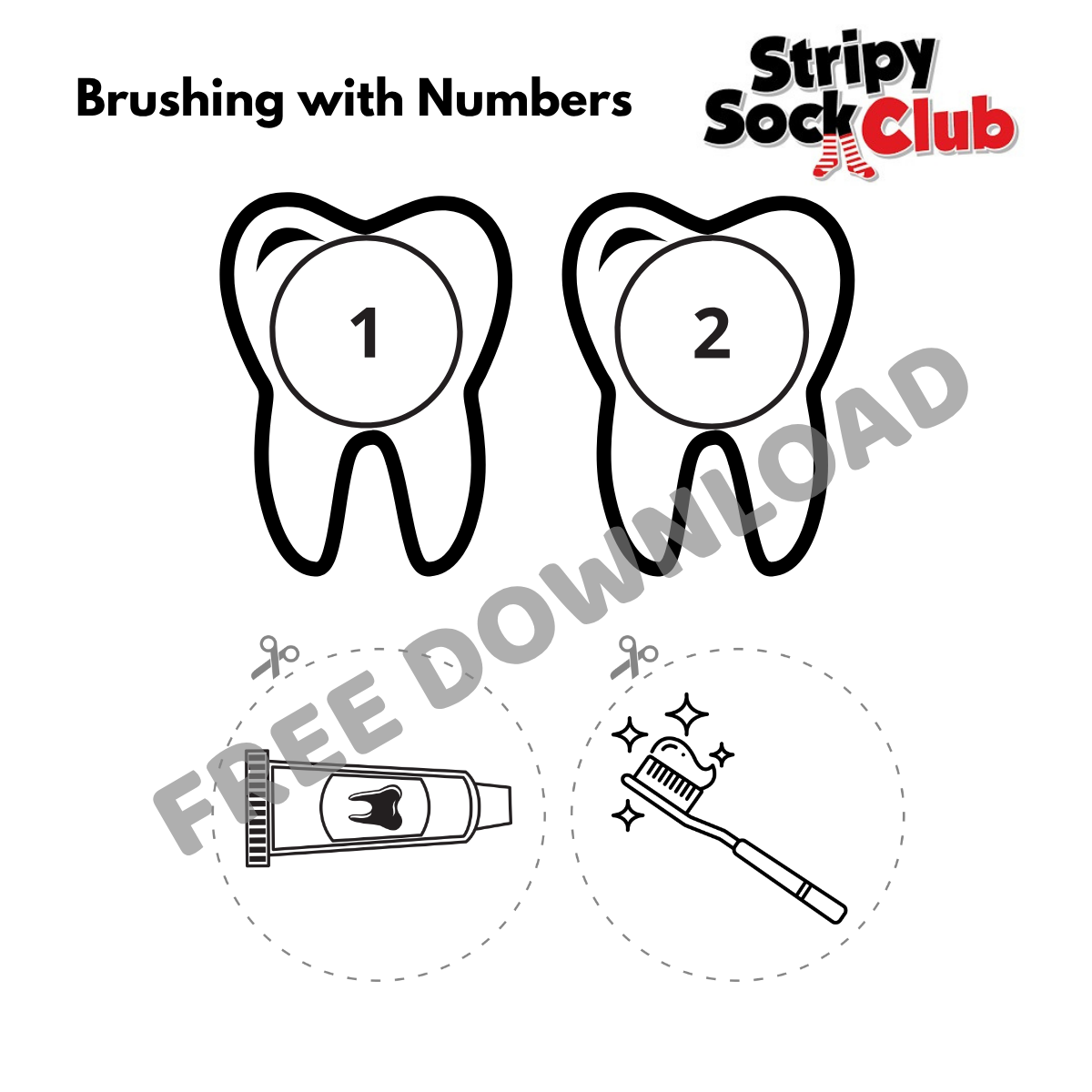 Brushing with Numbers - Free Digital Download